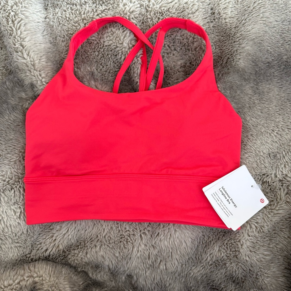 Lululemon Energy Longline Bra *Medium Support, B–D Cups Red Glow - Picture 3 of 10